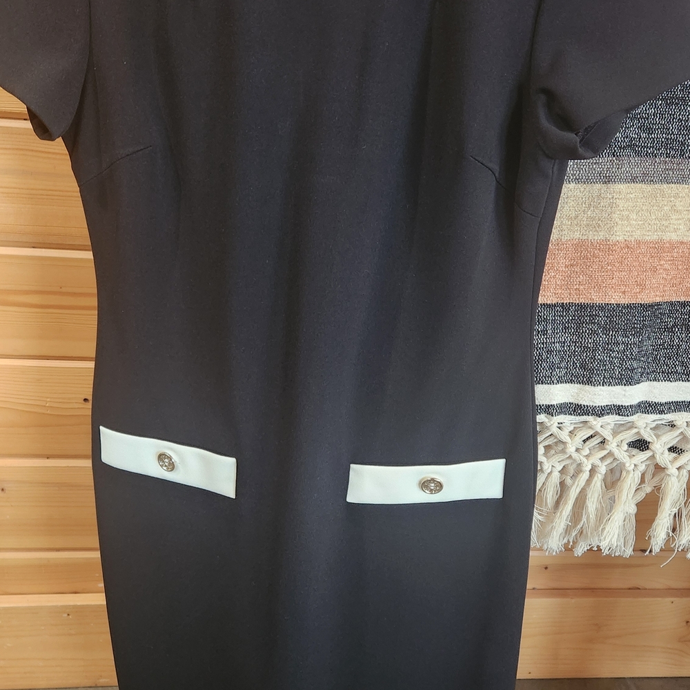 Tommy Hilfiger Black Dress with White Accents